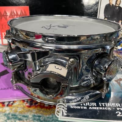 Hart Dynamics - Rick Allen's Def Leppard, 8" Trigger Hammered Chrome Trigger Pad (RA #2058) 2000s, With AUTOGRAPHED HEAD!! image 3