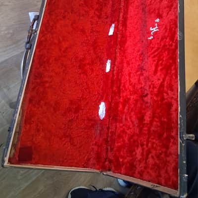 Fender Musicmaster Hardshell Case w/Red Plush Interior 1956 - Painted Black) image 2