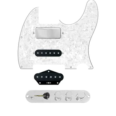 920D Custom Mason Style Loaded Pickguard for Nashville Tele With White Pearl Pickguard and TMAS-C Control Plate