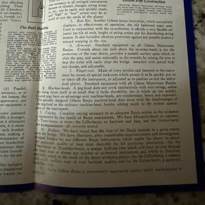 Gibson 1919 Banjo Catalog Reprint 1976 Mastertone Master Tone GB TB-1 Cello CB MB-3 4 image 11