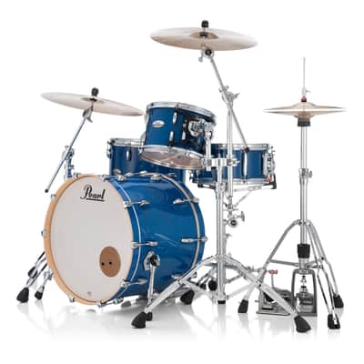 Pearl PMX Professional Series 3-Piece Drum Shell Pack (22x16, 16x16, 12x8) Sheer Blue with Optimount image 6