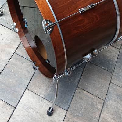 Vintage Refurbished Tromsa Beech Shell Jazz Drumset 20" 10" 13" Frankenstein Custom 70er Jahre - Natur Braun Walnuss image 15