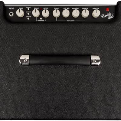 Fender Rumble 200 V3 Bass Amp Combo, Black/Silver image 4