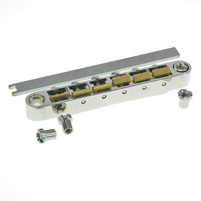 Faber ABRL-BG Tone-Lock Bridge - Brass saddles - Nickel image 2