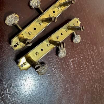 Vintage 1959 Kluson Single Line 3 in a Row Tuners Gold 1957 1958 1960 1961 image 4