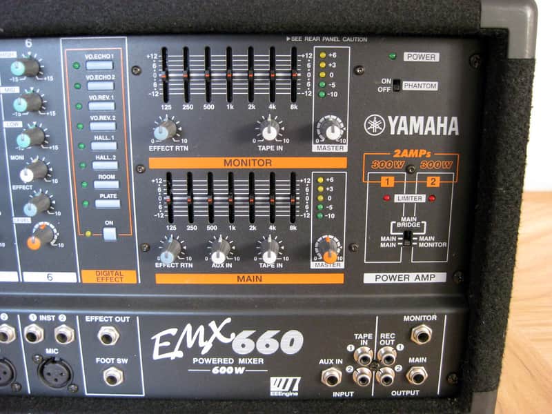 Yamaha EMX660 Powered Mixer 2 x 300w Stereo Amps | Reverb