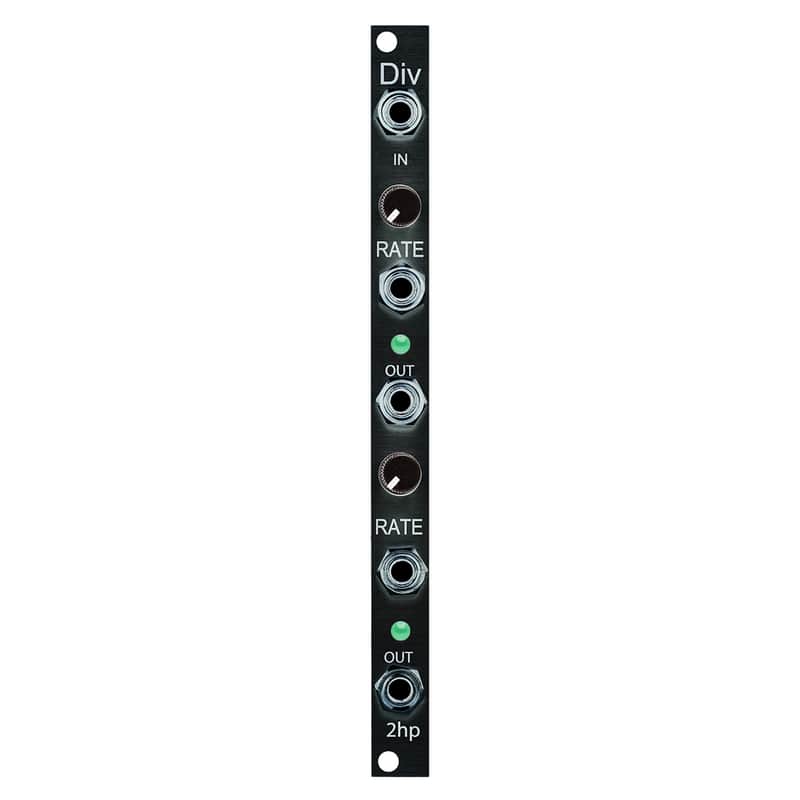 2hp DIV Eurorack Clock Divider/Multipler Module (Black) image 1