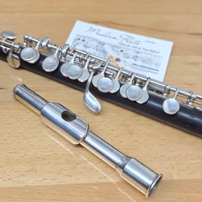 Vintage Uebel Handmade German Professional C Piccolo w/ Split E Grenadilla Wood Boehm w/ Silver Headjoint Leather Pads Nice image 1