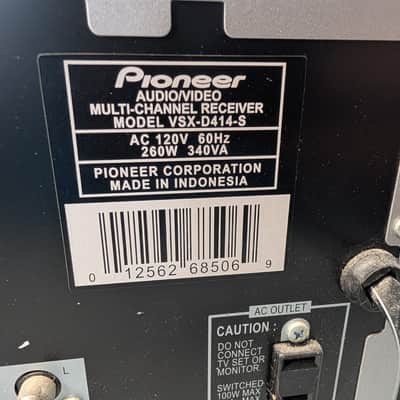 Pioneer VSX-D414-S Receiver HiFi Stereo Vintage 5.1 Channel Home Audio AM/FM image 6