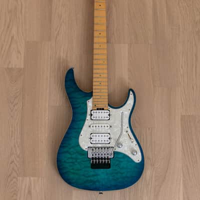 2011 Edwards by ESP E-SN-150FR HSS Superstrat Electric Guitar Aqua