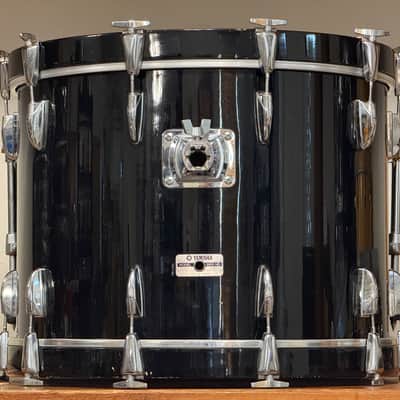 1986 Yamaha 8000 Tour Custom Piano Black Lacquer 12/13/16/22 Drum Kit image 2
