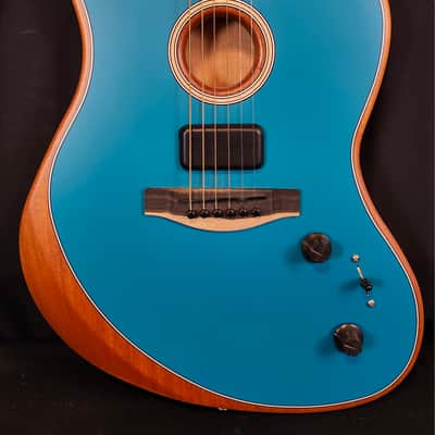 Fender American Acoustasonic Jazzmaster, Ocean Turquoise, Ebony Fingerboard W/Bag image 1