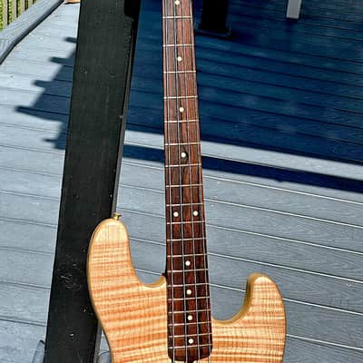 Warmoth Jazz Bass Guitar Broker  2022 - incredible Korina/Maple/Wenge special by The Guitar Broker. image 7