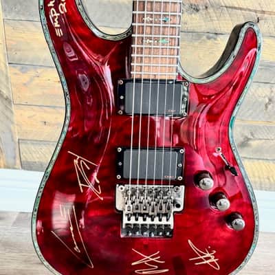 Schecter Hellraiser C-1 FR 2008 originally owned by Lance Dowdle of From Ashes ToNew (FATN) & Emphatic - 2008, Black Cherry image 9