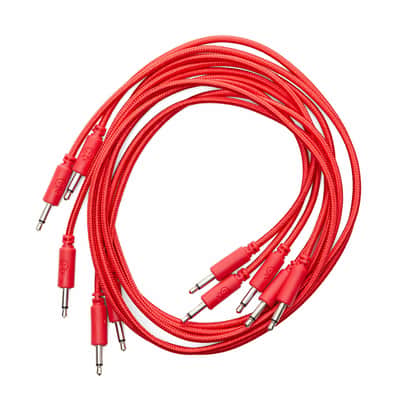 Erica Synths Braided & Soft Eurorack Patch Cables 90 cm (5 pcs) (Red)  [Three Wave Music] image 2