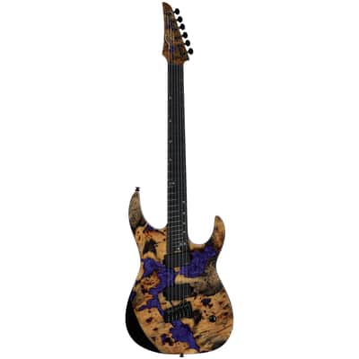 Legator Ninja 6 X Multi-Scale Electric Guitar, Royal Purple, with Gig Bag image 4