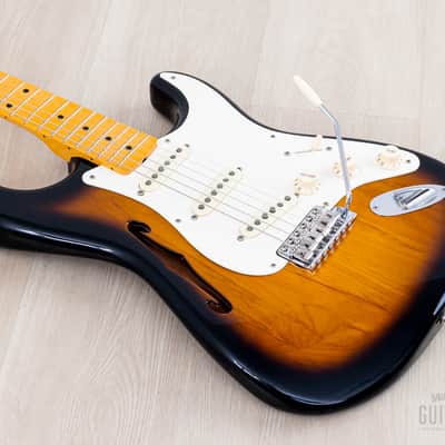 2018 Fender Eric Johnson Signature Stratocaster Thinline Sunburst w/ Case, Tags & CoA image 10