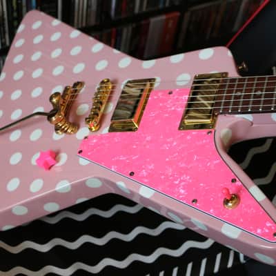Xeno Guitars "Sweet Little Sixteen" Explorer-Shape, Pink Polka Dot image 23