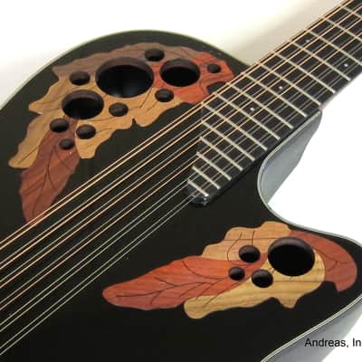 Ovation Celebrity Elite 12-String Acoustic/Electric Guitar w/ Bag - Black image 6