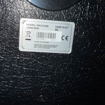 Marshall MX212AR 160-Watt 2x12" Vertical Angled Guitar Speaker Cabinet 2012 - Present - Black image 2