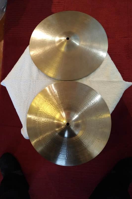 Zildjian 14" Hi Hats 80's brass image 1