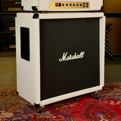 Marshall 1960B 4x12" Straight Guitar Speaker Cabinet 1970's Re-Finished - White image 6