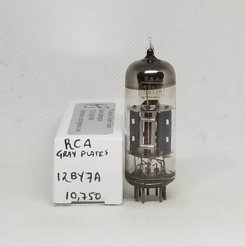 RCA 12BY7A Gray Plate Single NOS 12BV7 12DQ7 image 1