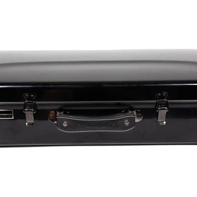 Crossrock 4/4 Violin Hard Case, 15-16.5 inches Viola Fiberglass Hardshell, Black Double Case image 6