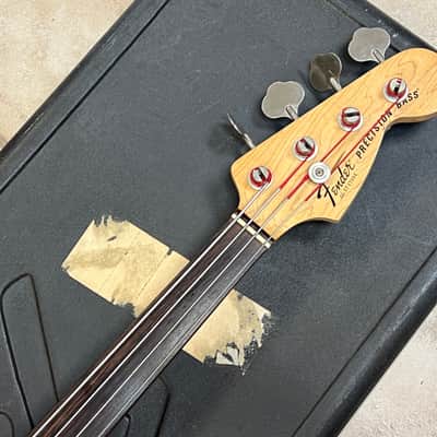 1977 Fender Fretless Precision Bass Natural Ash image 15