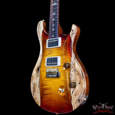 Paul Reed Smith PRS Private Stock #11318 Custom 24 Spalted Maple Top Natural with Dark Cherry Glow 7.65 LBS image 2