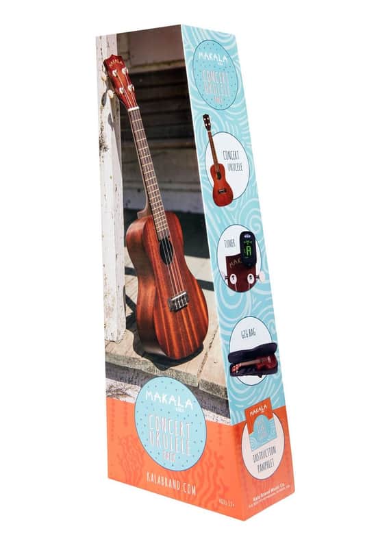 Kala MK-C/PACK Makala Classic Mahogany Uke Ukulele Players Pack w/Bag image 1