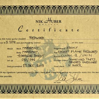 Hold - Nik Huber Redwood - NAMM Guitar image 18