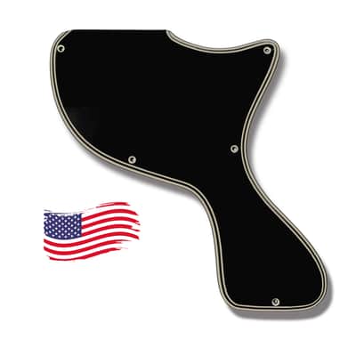 5 ply Black/Cream WIDE BEVEL Pickguard for Epiphone Les Paul Junior Special Humbucker image 1