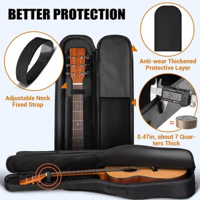 Custom padded 44 Inch Guitar Gig Bag/Case - Water Resistant with Adjustable Shoulder Strap image 4