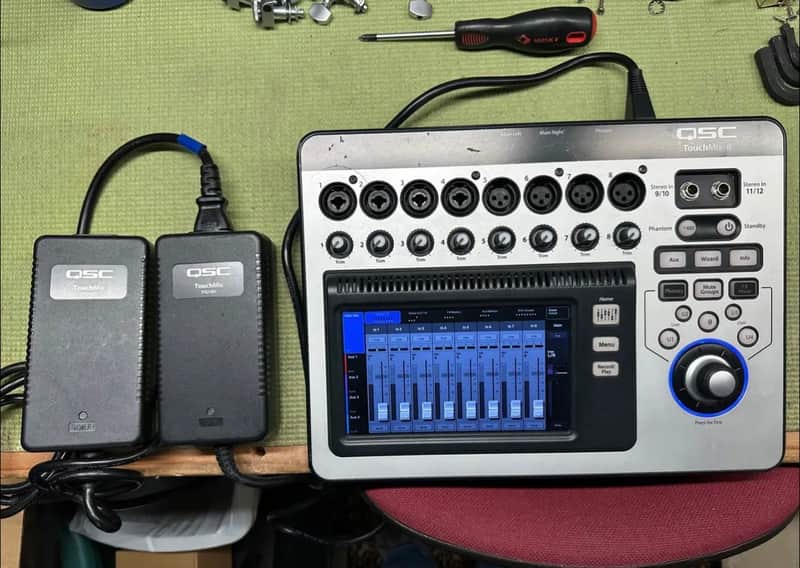 QSC TouchMix-8 Touch Screen Compact Digital Mixer 2010s - Silver (extra power supply) image 1