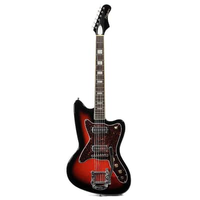 Silvertone 1478 Reissue Red Silver Flake Burst | Reverb