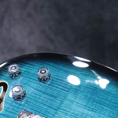 PRS SE Hollowbody II Piezo Peacock Blue Smokeburst Electric Guitar w/Case image 12