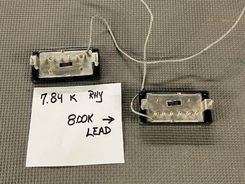 Gibson Patent #  Humbucking Pickup set 1965-74 Sealed Covers N-7.8K B-8.0K