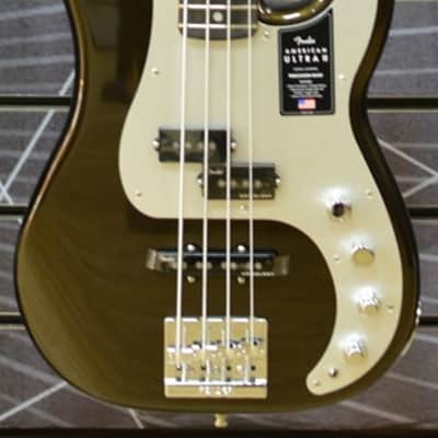 Fender American Ultra II Precision Bass Guitar Texas Tea image 6