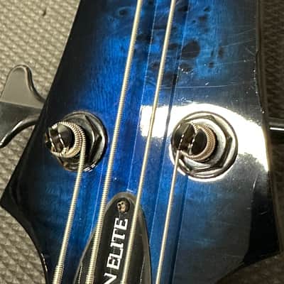 Schecter Omen Elite-4 (2021) - See-Thru Blue Burst #10310 with Gig Bag image 18