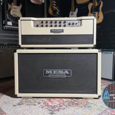 Mesa Boogie Lone Star Duo-Class Amp Head & 2FCB-R Cabinet, White Tolexe (Used) image 2
