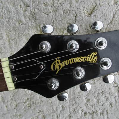 Brownsville Choirboy Hollow Body Guitar, 3 Pickup,  Black Sparkle, Plays & Sounds Good image 3