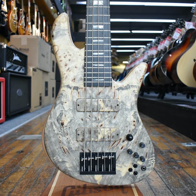 Fodera Emperor Elite 5-String Bass Buckeye Burl w/Ebony Fingerboard, Hard Case image 1