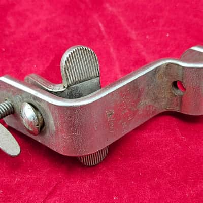 Ludwig Vintage Extension Cymbal Holder Hoop Clamp (No Arm) 1930s - Nickel image 4