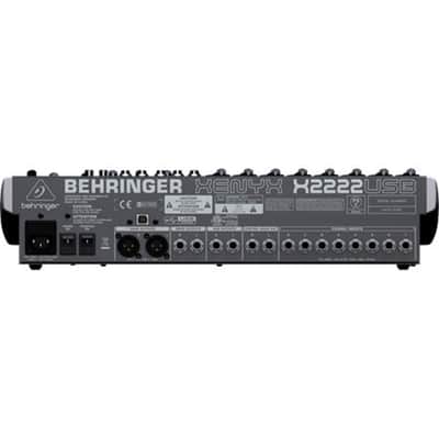 Behringer XENYX X2222USB Premium 22-Input 2/2-Bus Mixer with XENYX Mic Preamps and Compressors British EQs - Bundle With 2 Pack XLR M to F Professional Microphone Cable - 25' image 15