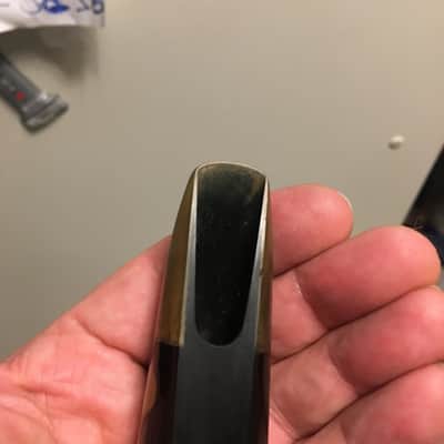 VINTAGE CONN STANDARD STEELAY 5 TIP RARE ALTO USA SAXOPHONE MOUTHPIECE NEAR MINT FINE HARD RUBBER OVERALL NICEST I'VE SEEN CAP AND LIG FREE SHIP image 11