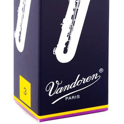 Vandoren SR243 Traditional Bari Sax Reeds - Strength 3 (Box of 5)