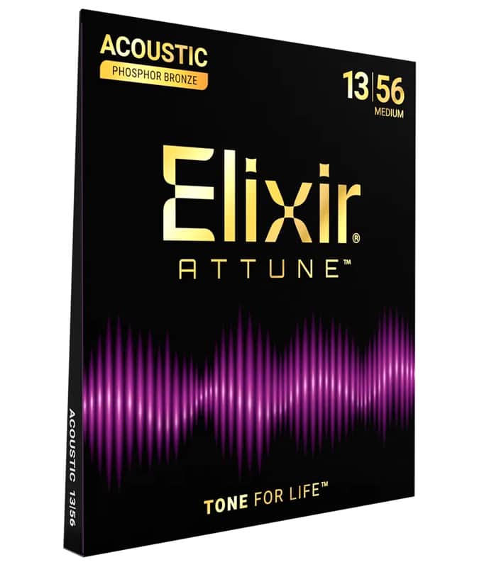 Elixir Attune Phosphor Bronze Strings, Medium 13-56 image 1