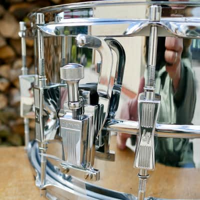 Sonor D-508 D508 Phonic 14" x 8" 10-Lug Ferro-Manganese Steel Snare Drum RARE image 11