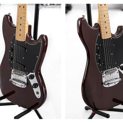 1978 Fender Mustang Guitar in Walnut (Mocha) image 9